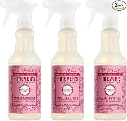 Mrs. MEYER'S CLEAN DAY Multi-Surface Everyday Cleaner, Peppermint Scent, 16 Fl Oz Bottle - 3 Pack