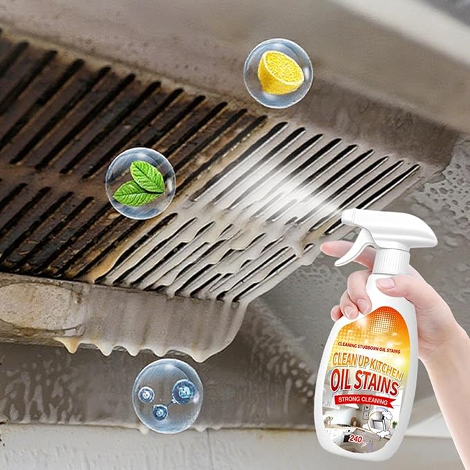 Heavy Duty Degreaser, Fruity Fresh Scent, 240mL, Kitchen Degreaser Spray, Oil Remover Spray, Powerful Oil Remover, For Grill, Stove Top, Sink, Oven, Countertops