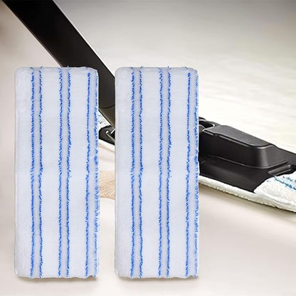 FABULETTA 2 Pack Replacement Mop Pads for Vaporflexi Brush, Microfibre Cleaning Cloths for Eco Pro 3.0 with Scrubbing Strips, Reusable Washable Floor Refills for Tough