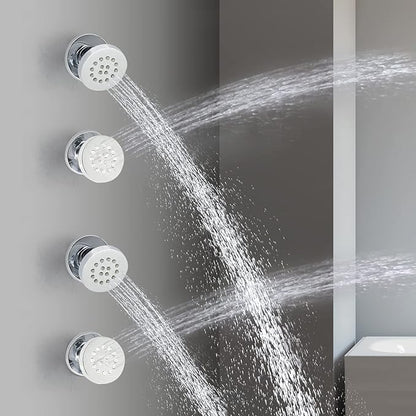 HOMEDEC Showerhead Body Spray Massage Spa Shower Jet in Wall for Bathroom (Dia 2inch, Chrome Finish)