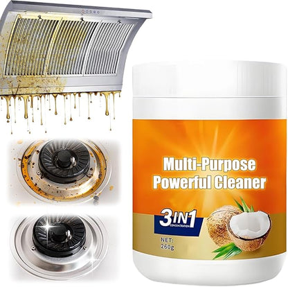 Wegodal Multi-Purpose Powerful Cleaner for Kitchen, Upgrade Heavy Kitchen Grease Remover, 3 In 1 Coconut Oil Natural Cleanser for Faucets, Tiles, Oven & Stove Top (1)