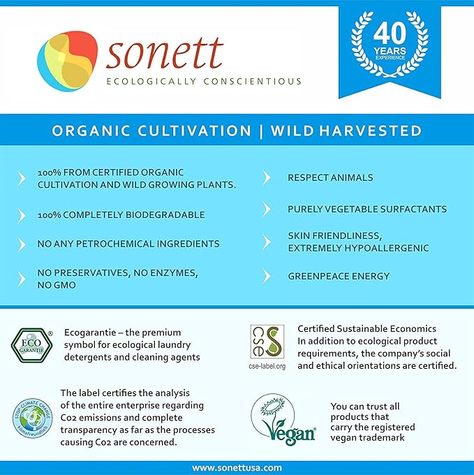 Sonett Organic Bathroom & Shower Cleaner Spray Removes lime scale deposits in hard-to-reach places and cleans fittings, stainless steel (17 fl. oz. Pack of 1)