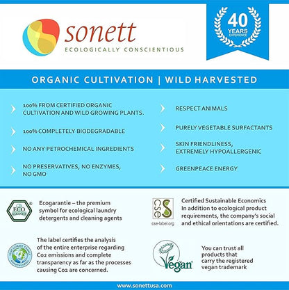 Sonett Organic Bathroom & Shower Cleaner Spray Removes lime scale deposits in hard-to-reach places and cleans fittings, stainless steel (17 fl. oz. Pack of 1)