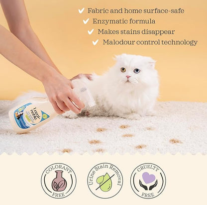 Lumi-Noble Pet Stain & Odor Remover Spray – enzyme cleaner for dog urine and poop carpet, Upholstery & Fabrics – Eliminates Cat Pee, Feces, Vomit & Tough Stains, Eco-Friendly, Vegan, Citrus Scent