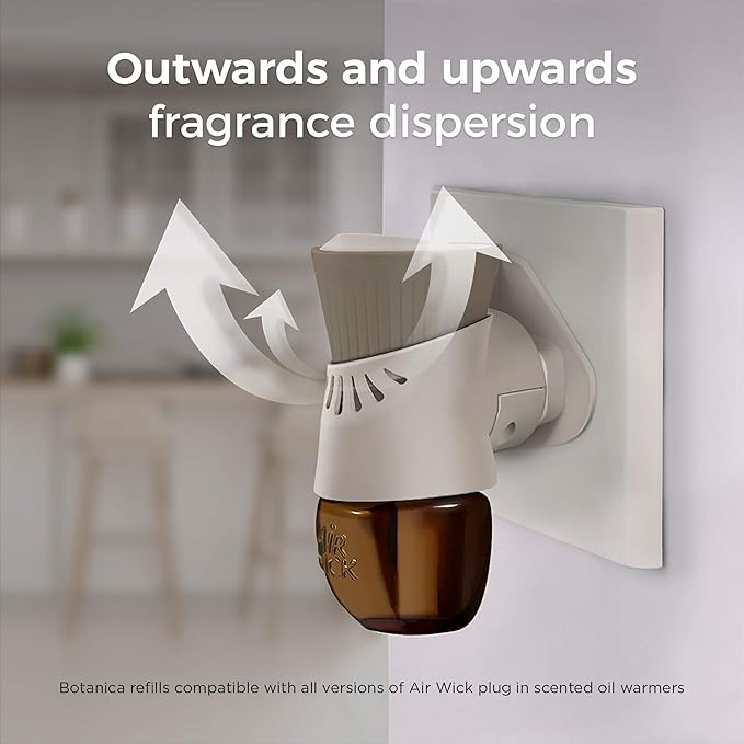 Botanica by Air Wick Plug in Scented Oil Starter Kit, 2 Warmers + 6 Refills, Himalayan Magnolia and Vanilla, Air Freshener, Eco Friendly, Essential Oils