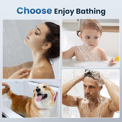 Shower head with handheld - filtered shower head with 3 Spray Modes - Adjustable Angle Showerhead Water Softener with Replacable Filter - Pack with Hose