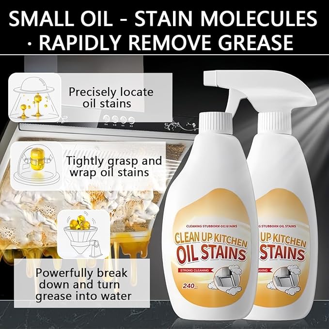 Heavy Duty Degreaser, 2026 Kitchen Heavy Duty Cleaner Spray Portable Degreasing Spray, All-Purpose Kitchen Pots and Pan Cleaner for Appliances Countertops Range Hoods (3)