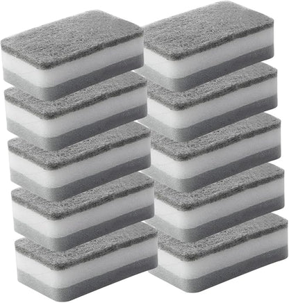 Housoutil 10 Pack Kitchen Dish Sponges 4.33X2.75X1.37 Inches - Multi-Purpose Water Absorbing Scrubbing Sponges for Dishwashing Pots Sinks and Kitchen Cleaning