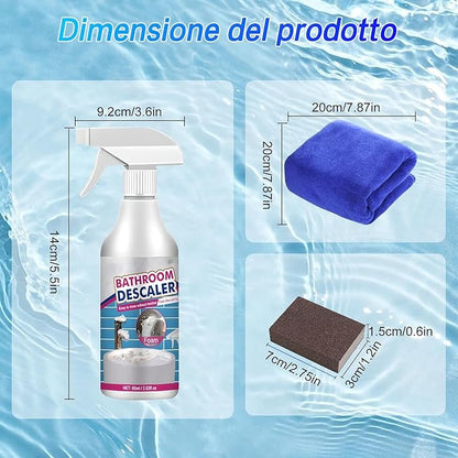 Bathroom Descaler Foam Cleaner Spray, 2026 New Upgraded Multipurpose Stubborn Stains Cleaner, All Purpose Rinse Cleaning Foam, Powerful Descaling Cleaning Agent for Kitchen Bath Glass (1)