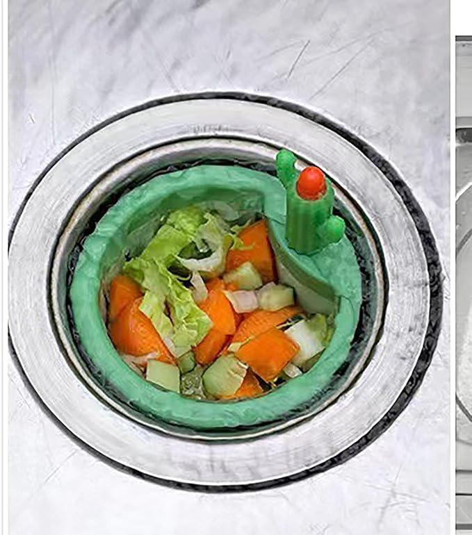 2 Pcs 3 Inch Diameter Kitchen Washbasin Sink Drain, Green Cactus Design Food Residue Collector Open with Just One Press(Green)