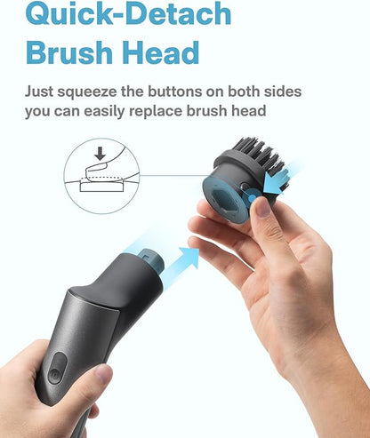 HOTO 3 Pcs Replacement Brush Heads for Cordless Spin Scrubber, Suitable for HOTO Electric Scrubber Only, Power Cleaning Brushes for Bathroom Floor Tile