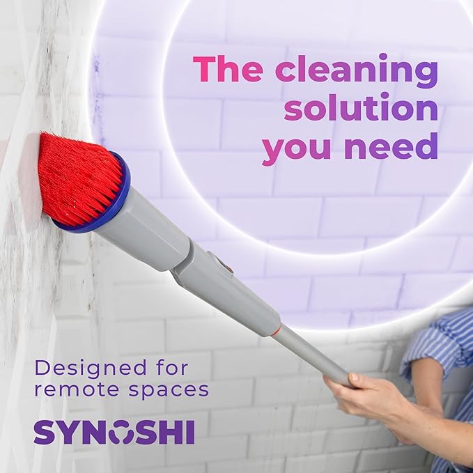 Synoshi PRO Electric Spin Scrubber Extension Handle, Electric Bathroom Scrubber for Cleaning Extension Handle. Extends up to 29.5 Inch (75 cm)