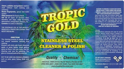 Quality Chemical Tropic Gold Stainless Steel Cleaner and Polish - Magic Cleaner and Polish for Stainless Steel, Perfect Sink Stainless Steel Cleaner - 640 oz (Pack of 1)
