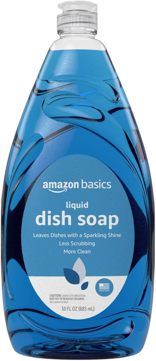 Amazon Basics Dish Soap, Fresh Scent, 30 fl oz, Pack of 8, Packaging May Vary