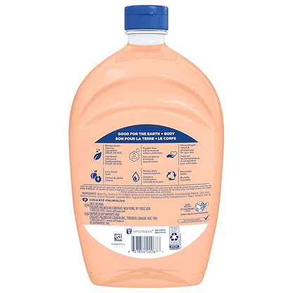 Softsoap Juicy Peach Liquid Hand Soap, Kitchen and Bathroom Hand Soap, Rich Fruity Scent, 50 fl oz Refill Bottle (Pack of 2)