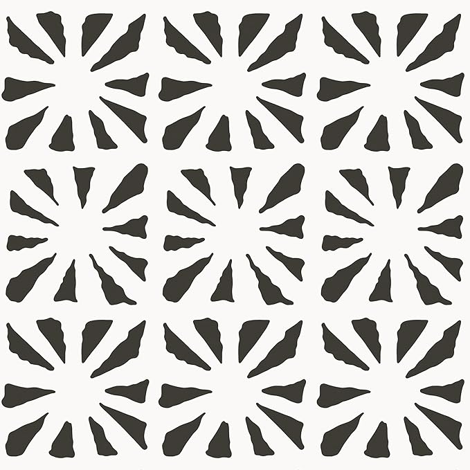 Dimoon 17.3''x236'' Peel and Stick Wallpaper Modern Black White Boho Contact Paper Geometric Vintage Thickening Embossed Cream Self Adhesive Renter Friendly Wall Paper for Bedroom Bathroom Vinyl Roll