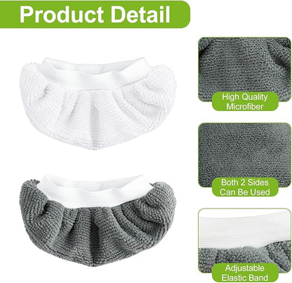 CEYAZYE 20 Pack Microfiber Cloths for Handheld Steam Cleaner, Universal Steam Mop Pads Replacement, Steams Shot Accessories Reusable Washable, Compatible with Most of Handheld Models