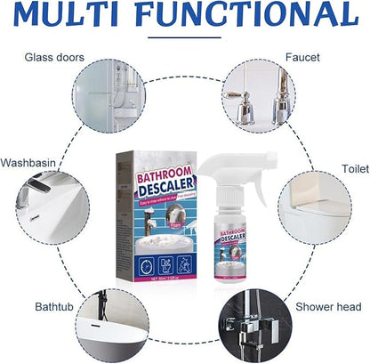 2PCS Bathroom Descaler Spray, Stubborn Stains Cleaner, Bathroom Foam cleaner Spray, bathroom Descaler Foam cleaner, All-Purpose Bath-room descaler foam Spray