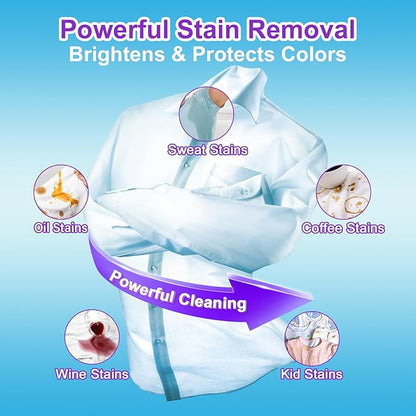 YUCO Laundry Detergent Sheets Lavender Scent 80 Loads Eco Friendly Laundry Soap Washer Sheets Liquidless Laundry Detergent Sheet for Travel No Plastic Hypoallergenic