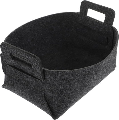 Zerodeko Foldable Felt Laundry Basket with Handles Dark Gray Clothes Hamper for Dirty Clothes Storage and Household Organizer Portable Closet Hamper for Sundries