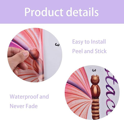 Large Inspirational Butterfly Wall Decals Stickers, Motivational Saying Positive Peel and Stick Wall Art Decals for Women Girls Bedroom Living Room Office (Colorful)