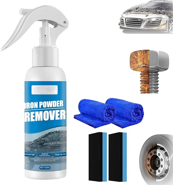 2026 New Multi-functional Quick-acting Rust Removal Spray, Fast-acting Spray to Remove Iron, Portable Car Rust Removal for Metal, Tools, Cars, Chains (1PC)