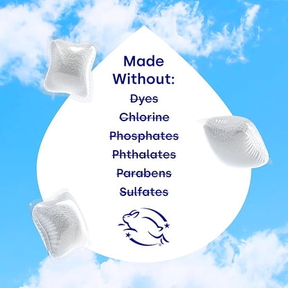 Dropps UltraWash Dishwasher Detergent Pods, Unscented (64 Ct) - Free & Clear | Cuts Grease & Stuck-On Food | Sparkling Dishes & Glasses | Residue-Free | Clean Ingredients | Plastic Free Packaging