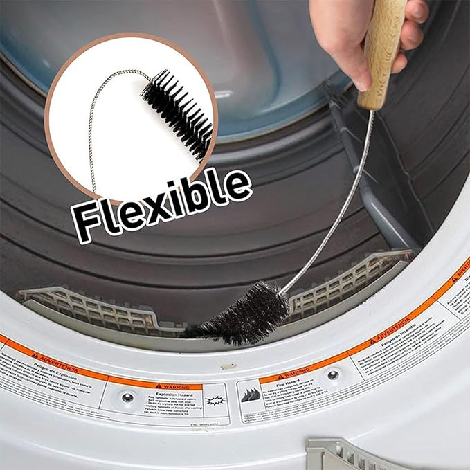 Essential Dryer Vent Cleaner Washing Machines Brush Long Handle Brush Thorough Dirt Removal,Kitchen & Bathroom