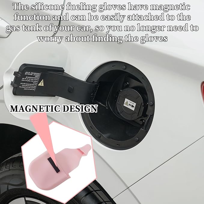 Reusable Gas Pump Glove, Silicone Gas Gloves for Gasoline Pump, Protects Hands From Dirty Pump Handles and Keyboards