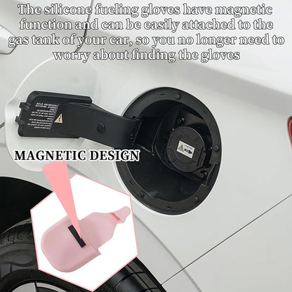 Reusable Gas Pump Glove, Silicone Gas Gloves for Gasoline Pump, Protects Hands From Dirty Pump Handles and Keyboards