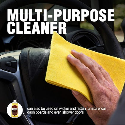 Milsek Furniture Polish and Wood Cleaner with Lemon Oil - Multipurpose Solution for Home Improvement from Hardwood Floors to Kitchen Cabinets - 12 Fl Oz (Pack of 2) with Microfiber Towel