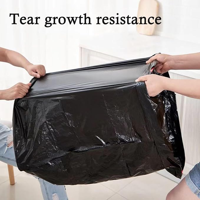 Large Black Trash Bags 20-21 Gallon Drawstring Garbage Bags,Measuring 28x 33.8 inches,Heavy Duty Plastic Garbage Bags for Household Kitchen Office Restaurant Thickened Stretchy