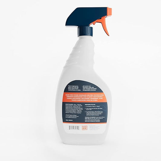 Made Here Co. Professional Strength Degreaser for Kitchens, Industrial pH Neutral and Biodegradable Easy Spray & Wipe,Lemongrass Scent,Safely Responsible for People and Environment,packaging may vary