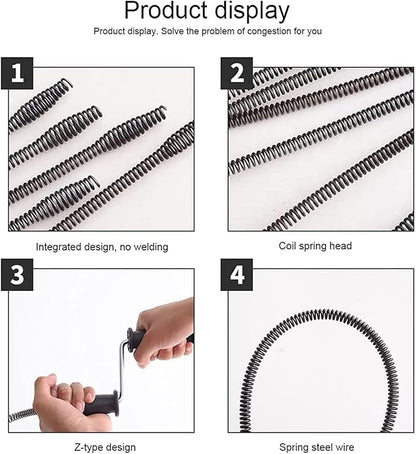 Drain Clog Remover Tool - Cleaner Gripper Clog Remover Pipeline Grabber Cleaner Gripper,Universal Bendable Hose Flexible Grabber Spring Pipeline Sturdy For Bathroom And Kitchen Sink