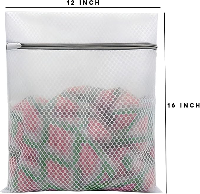 10 Pcs Laundry Bags Mesh Wash Bags, Premium Durable Double-Layer Honeycomb Mesh Laundry Bags for Delicates 12 x 16 Inches