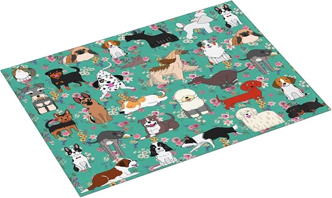 Dog Dish Drying Mat For Kitchen Microfiber Drying Mats Absorbent Reversible Dish Pad Draining Mats For Countertop Coffee Mats 18x24 Inch