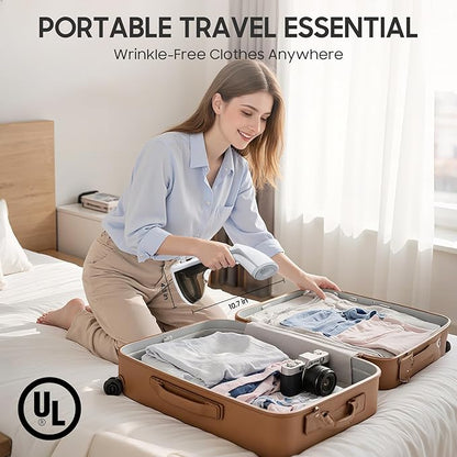 Lollair Steamer for Clothes, 20S Heat-up,1200W, 250ml,13-Vent Design for Strong Steaming, 2-in-1 Steamer & Iron, Handheld for All Fabrics, Garment Wrinkle Removal, Portable & Travel-Ready (ONLY 120V)