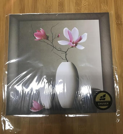 3D Wall Stickers DIY Flower Wall Decal Removable Waterproof Wall Art Decor for Bedroom Living Room Offices Home Decoration (Vase Orchid)
