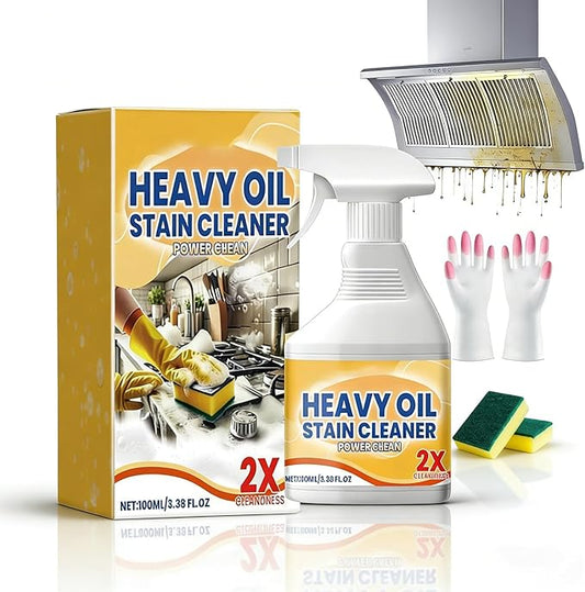 Kitchen Heavy Oil Cleaner Spray, 100ML All Purpose Kitchens Heavy Oil Cleaning Agent, Grease Remover, Heavy Duty Degreaser Clean Spray for Stove,Oven,Ovens and Appliances (1pcs)