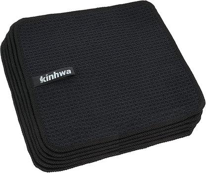 KinHwa Waffle Kitchen Towels for Washing Dishes Dish Cloths for Washing Dishes Microfiber Dish Towels for Kitchen Ultra Soft Absorbent Quick Drying 8inch x 8inch 6 Pack