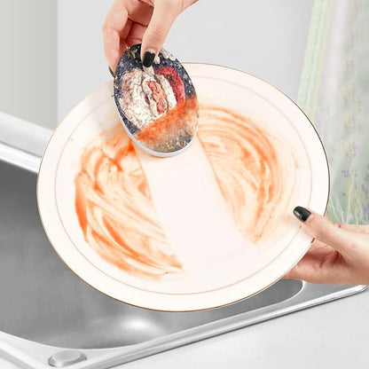 Christmas Santa Claus Kitchen Scrub Sponges, Pop-up Kitchen Cleaning Sponges Reusable Dish Washing Sponges for Bathroom Household Cleaning 3 Pack - Non Scratch Scrubber