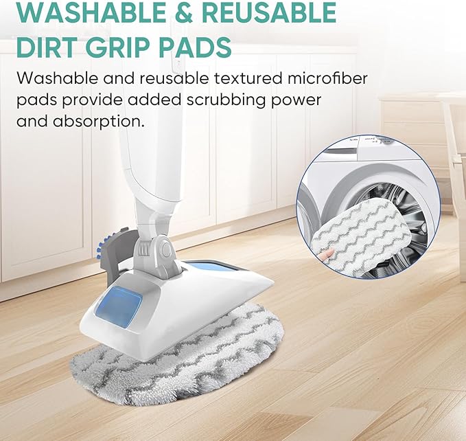 4 Pack 1940 Steam Mop Pads for Bissell PowerFresh Steam Mop 1806 1544 1440 2075A 2685A Series, Model 19402 19404 19408 1940a 1940q 1940t B0006 B0017 Replacement Parts, Microfiber Washable, Reusable