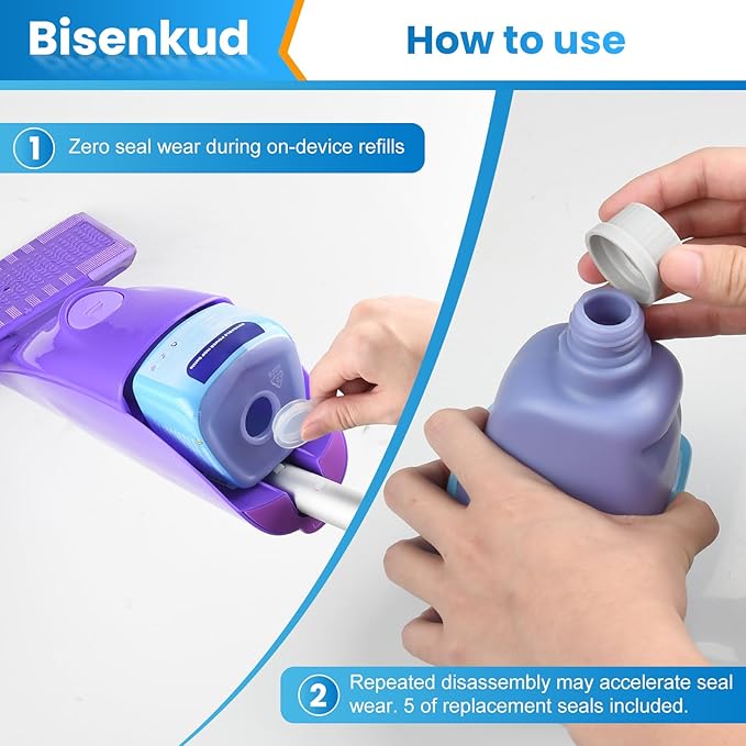 Bisenkud Refillable Bottle for Swiffer® Wet Jet™ Mop - 500ml /17 FL OZ - Leak-Proof HDPE Solution Bottle, Empty，Not for Power mop