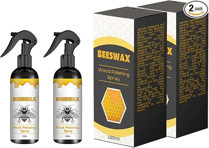 2 Pack Beeswax Spray Furniture Polish and Cleansing, Natural for Wood Furniture Floors - Original Beeswax Spray Cleansing for Living Rooms and Kitchens