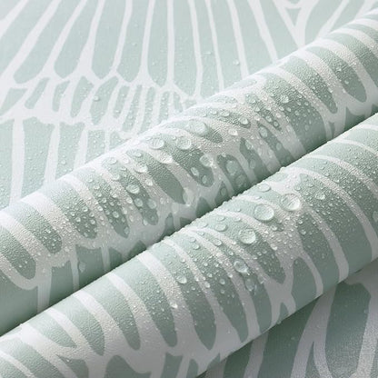 Guvana Green Wallpaper Peel and Stick Modern Sage Green and White Contact Paper Coastal Tropical Wallpaper Boho Striped Removable Waterproof Wall Paper for Bathroom Laundry Room Accent Wall 17.3"×118"