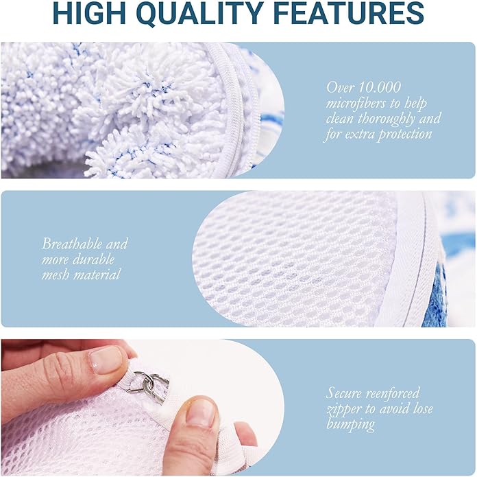 Bluehome Shoe Washing Machine Bags (2-Pack) – Protective Mesh Laundry Bags for Shoes, Includes Sneaker Brush