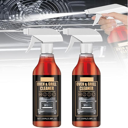 Oven And Grill Cleaner,Stovetop Cleaner,Heavy Duty Oven And Grill Cleaner Spray,For Stovetops, Grates, Stainless Steel- Removes Grease, Burnt-On Food & Grime (2PC)