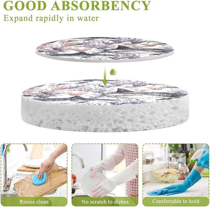 Shark Kitchen Scrub Sponges, Pop-up Kitchen Cleaning Sponges Reusable Dish Washing Sponges for Bathroom Household Cleaning 3 Pack - Non Scratch Scrubber