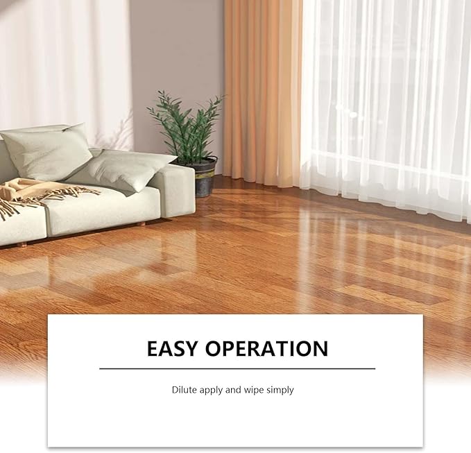 5 in 1 Floor Cleaner Polish - Hardwood Floor Cleaner for Mopping, Stain & Odor Remover, Natural Shine Restorer for Tile, Laminate, Kitchen, Bathroom Floors (1Pcs)