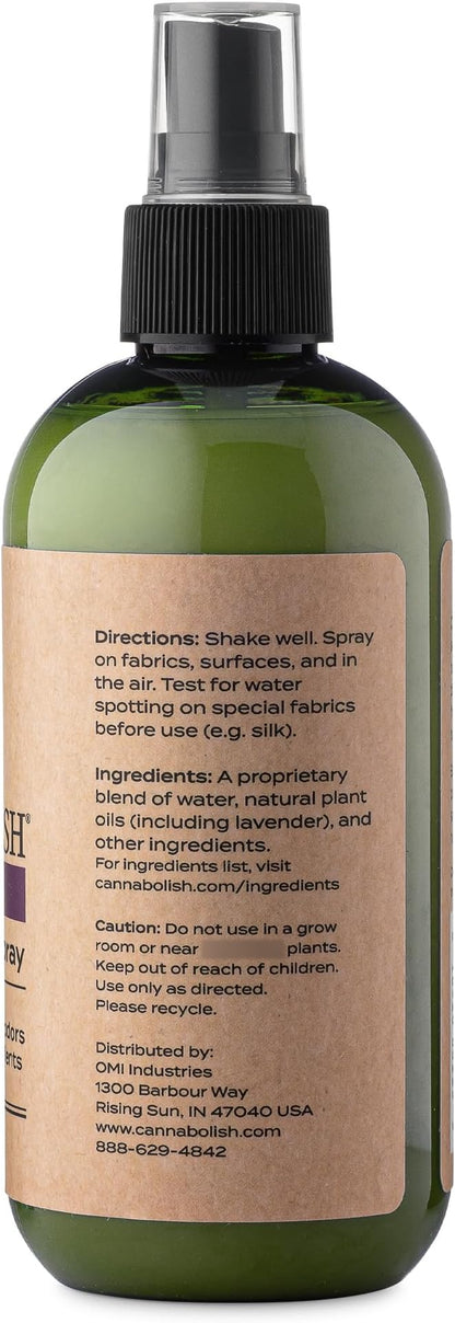 Cannabolish Lavender Smoke Odor Eliminator Spray and Air Freshener, 8 fl. oz, Natural Ingredients